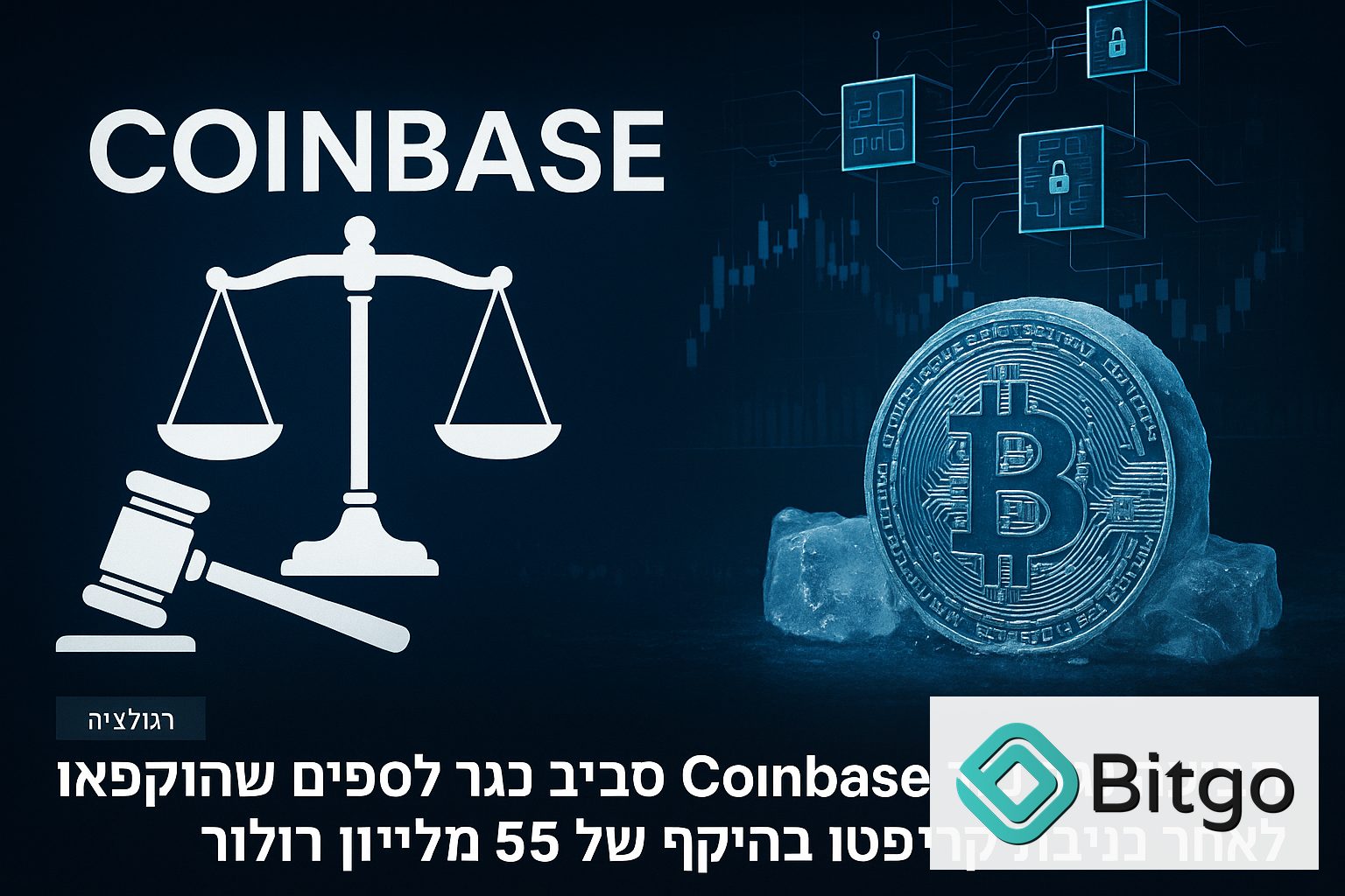 תביעה נגד Coinbase סביב כספים שהוקפאו לאחר גניבת קריפטו בהיקף של 55 מיליון דולר