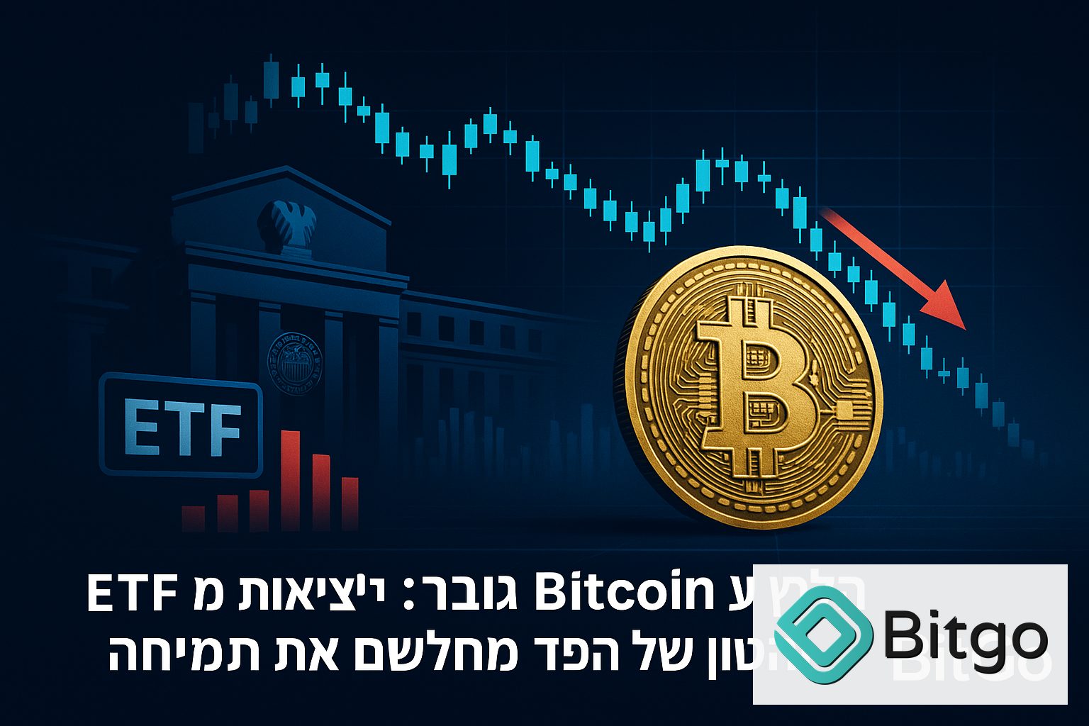 הלחץ על Bitcoin גובר: יציאות מ-ETF והטון של הפד מחלישים את התמיכה